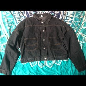 Back Slit Boyfriend Denim Jacket